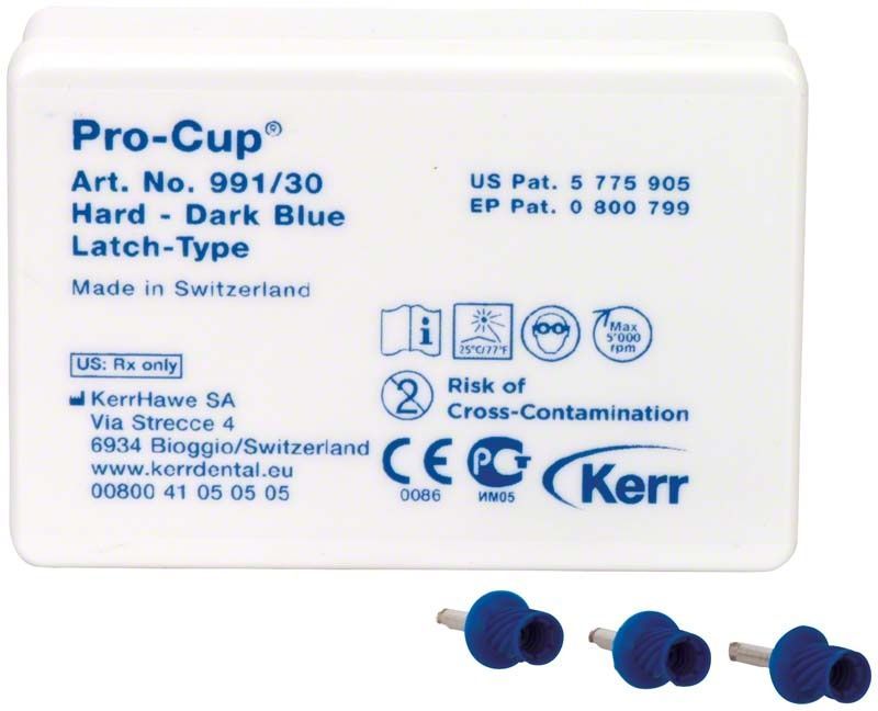 Pro-Cup® hart Winkelstück, dunkelblaue Cups, Packung mit 30 Stück.