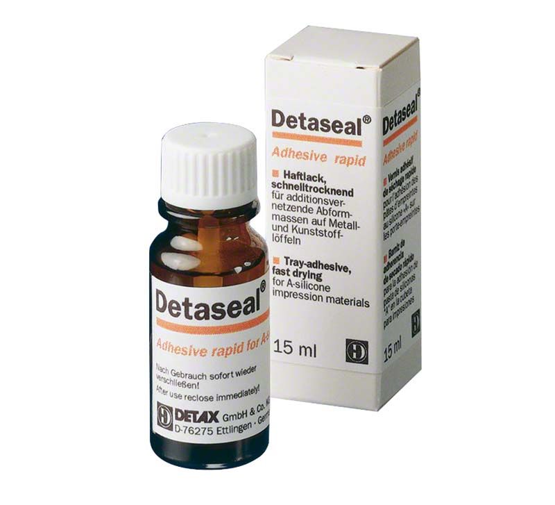 Detaseal Adhesive rapid Flasche und Verpackung mit Produktinformationen.