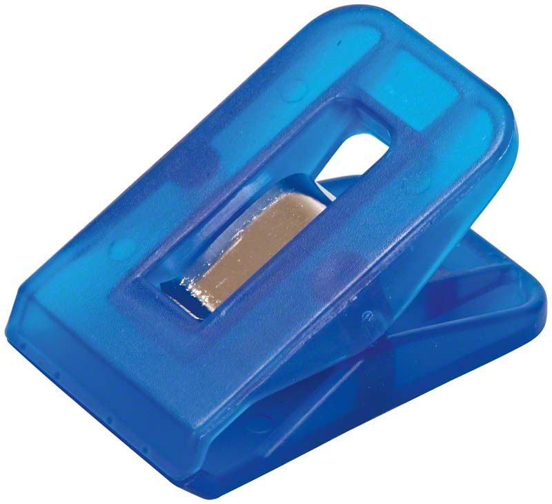 Klammer für Arbeitsschalen in transluzentem Nachtblau.