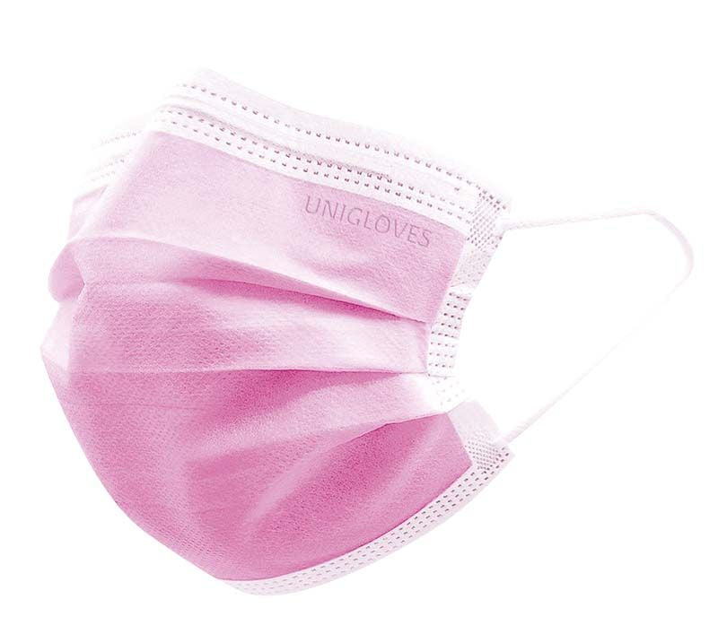 PROFIL PLUS Mundschutz small pink mit weichen Elastikbändern und Nasenbügel.