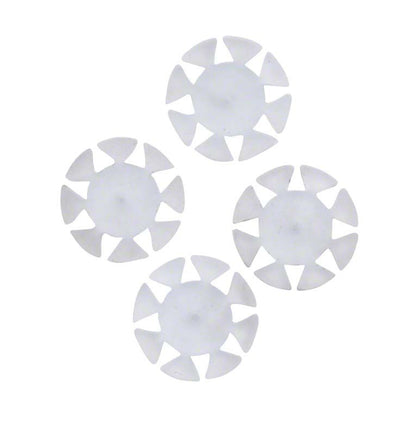 Transparente Safety Memo Discs für dentale Instrumente auf weißem Hintergrund.