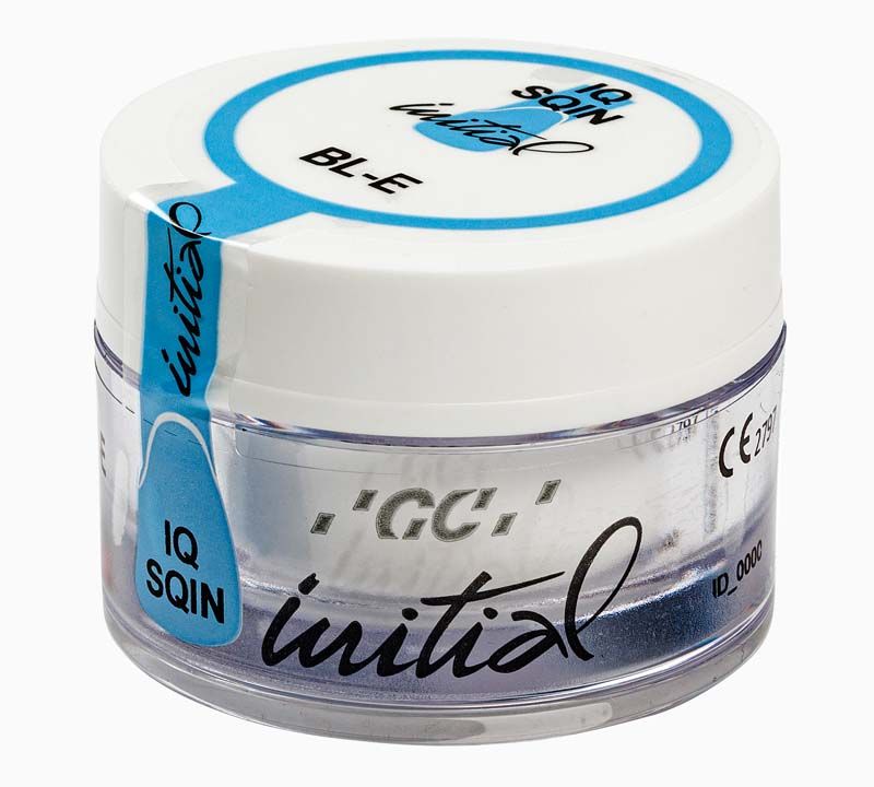 GC Initial IQ SQIN Pulver Emaille BL-E Dose mit blauem Etikett.