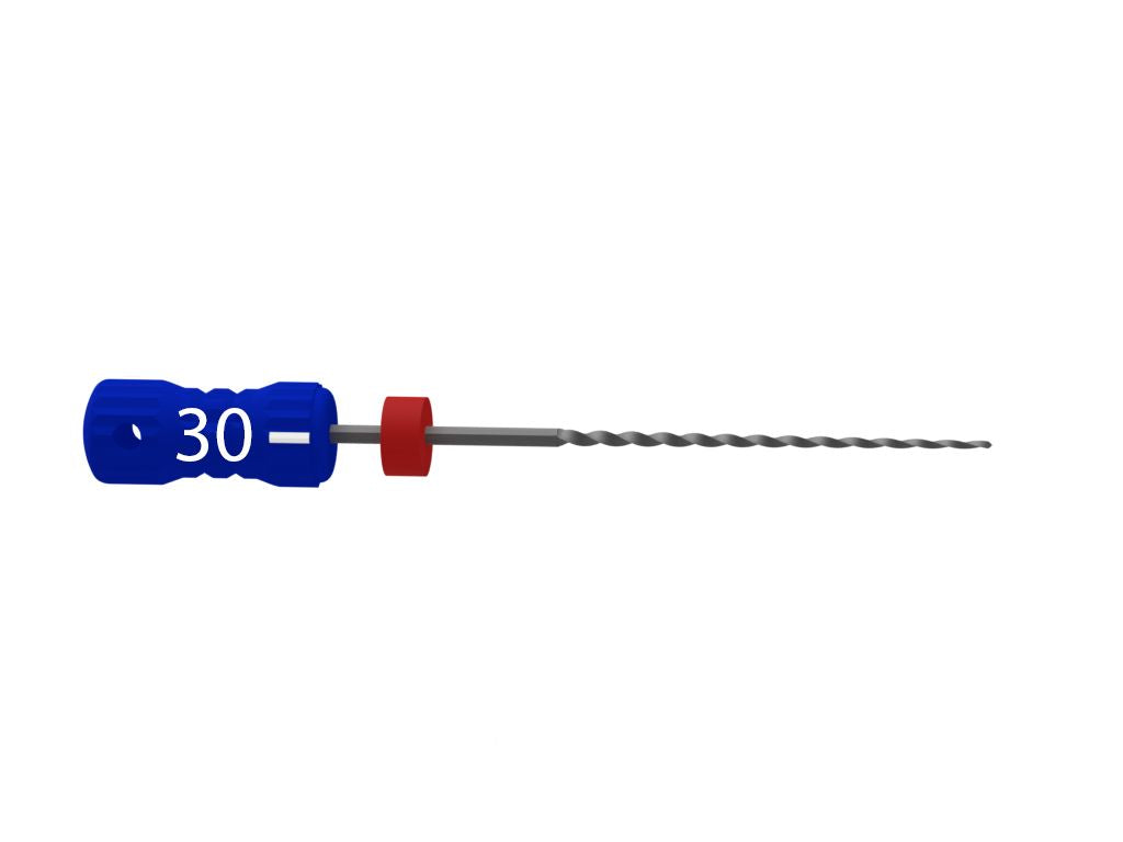 Sterile B6 K-Reamer 31mm Gr. 030 mit blauem Griff.
