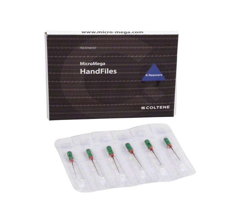 Sterile Handfeilen B6 K-Reamers 25mm Gr. 035 in Verpackung