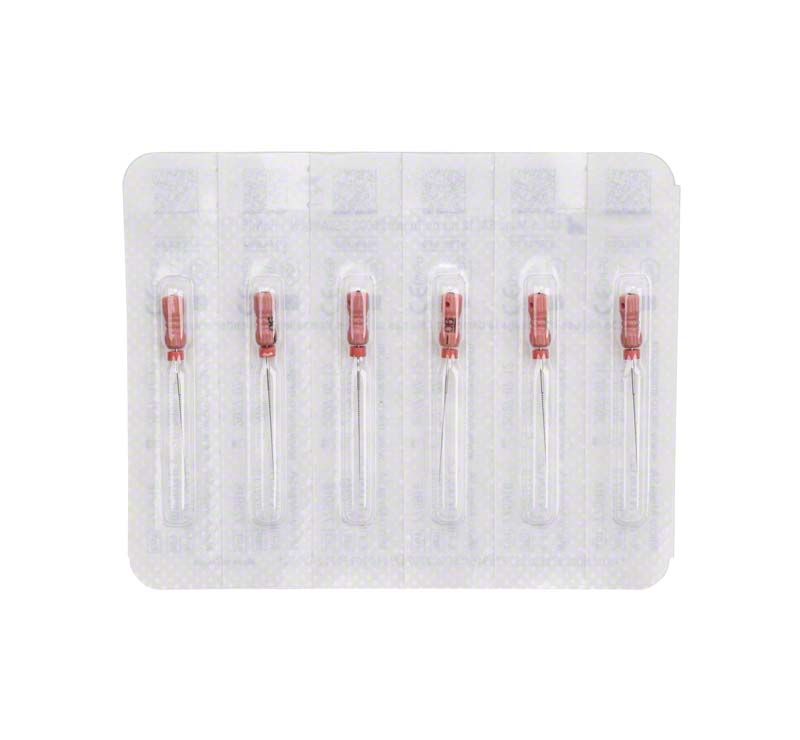 Sterile B6 K-Files 25mm Gr. 006 in Blisterverpackung für Wurzelkanalbehandlung.