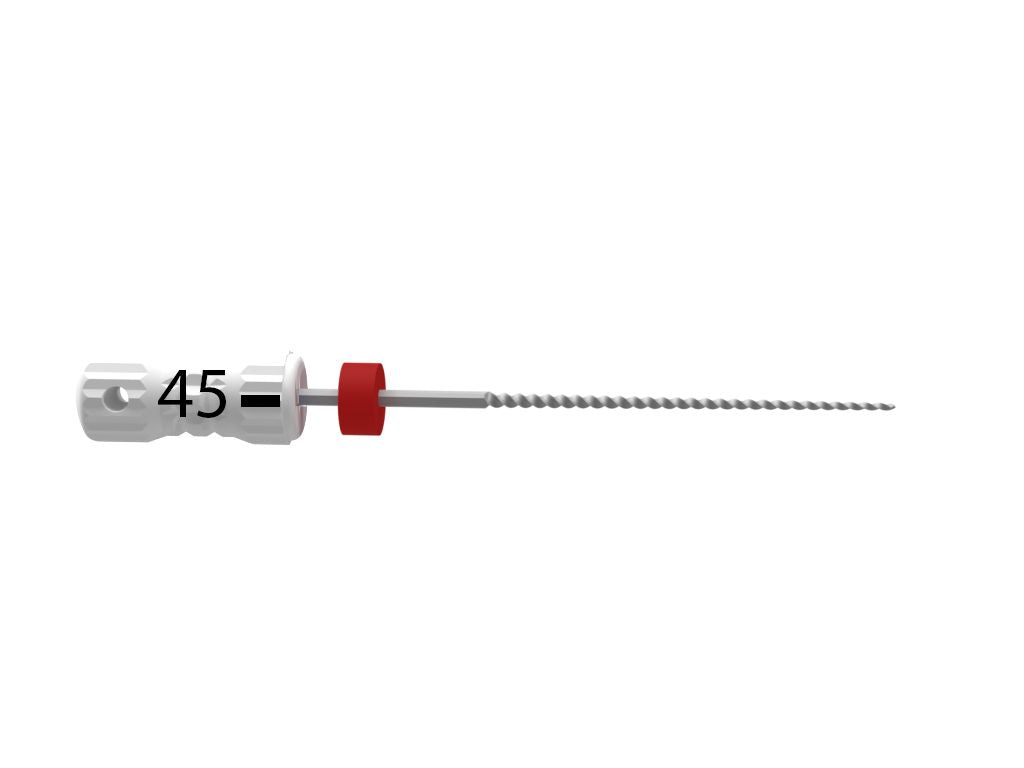 Hochwertige Edelstahl-Handfeile B6 K-Files 25mm Gr. 045 für Wurzelkanalbearbeitung.