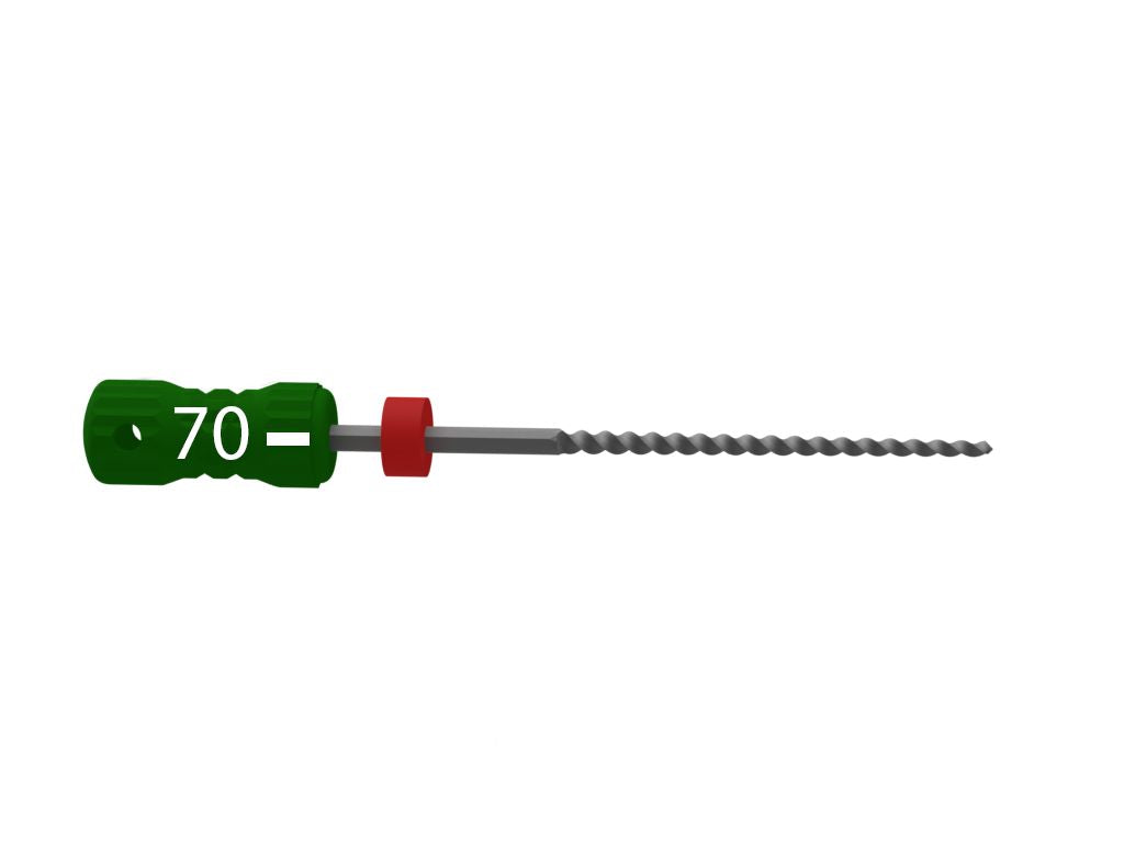 Hochwertige B6 K-Feile 31mm Gr. 070 mit grünem Handgriff.