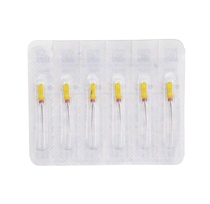 Sterile B6 H-Feilen 21mm Gr. 020 von MicroMega in Blisterverpackung.