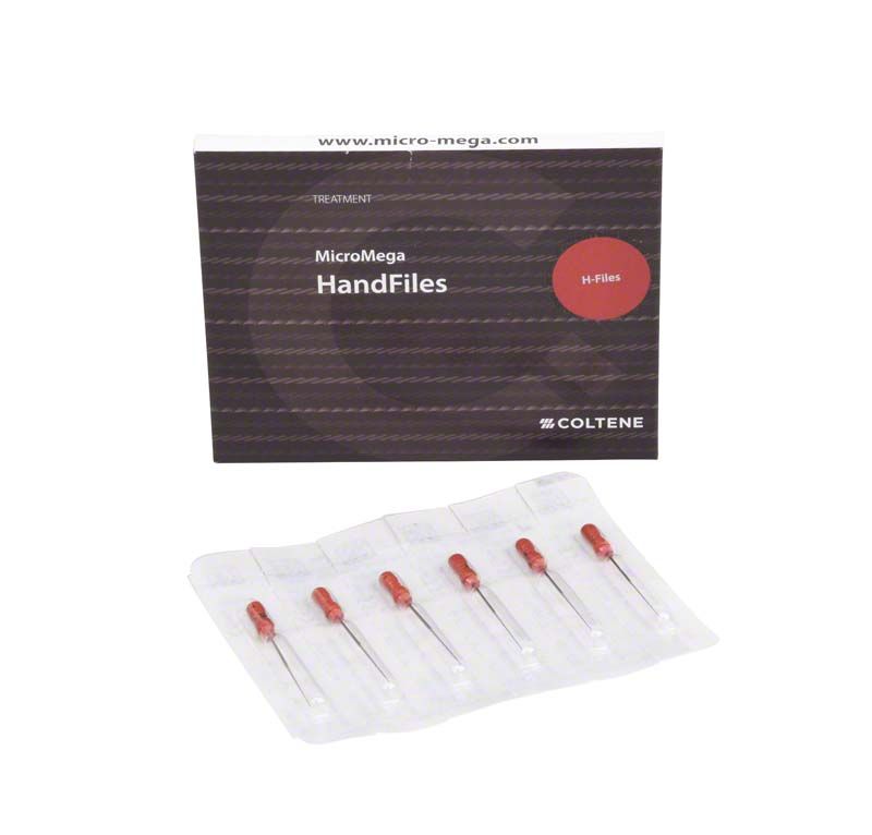 Sterile Edelstahl-Handfeilen B6 H-Feilen 31mm mit Verpackung.