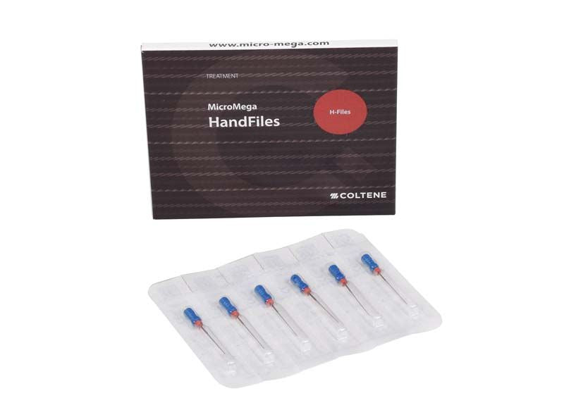 Sterile MicroMega H-Feilen 25mm Gr. 030 in Verpackung.