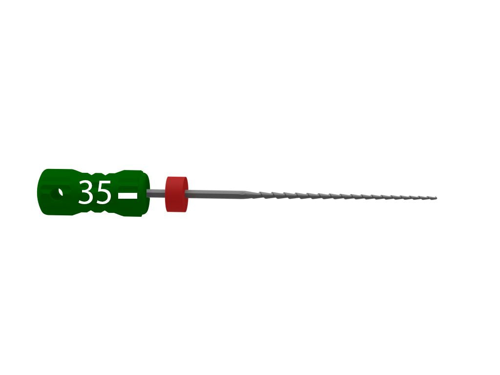Sterile Edelstahl-Handfeile B6 H-Feilen 31mm Gr. 035 für Endodontie.
