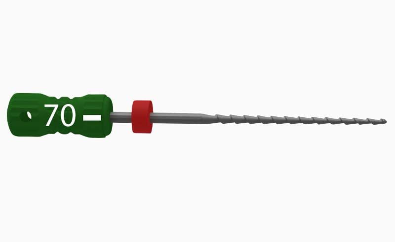 Sterile Edelstahl-Handfeile 25mm Gr. 070 für Endodontie.