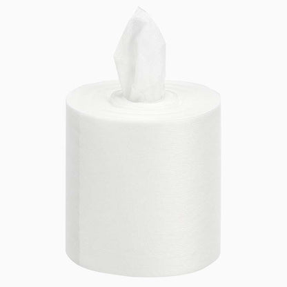 Rolle der WypAll® Wettask™ Wipes mit herausgezogenem Tuch.