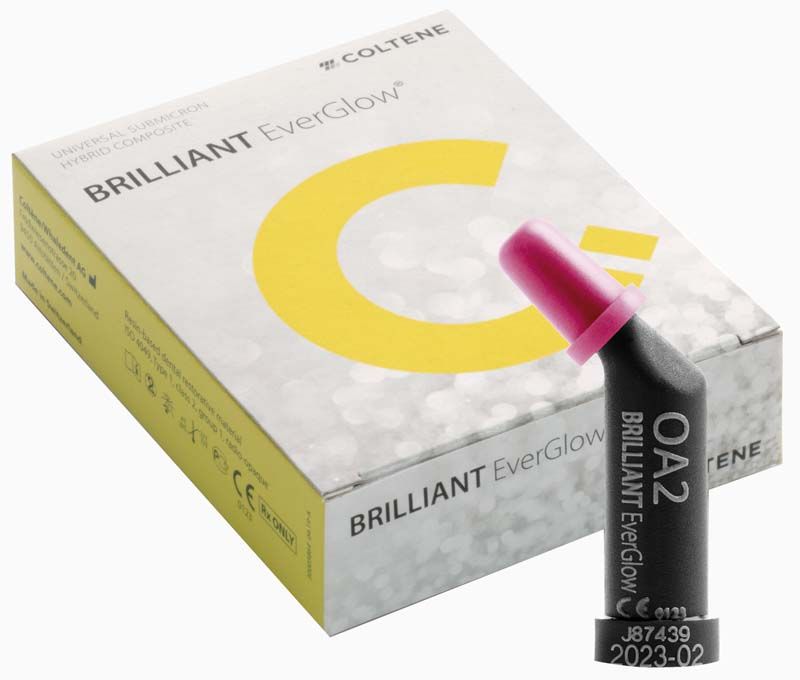 BRILLIANT EverGlow™ Tips OA2 vor Verpackung auf weißem Hintergrund