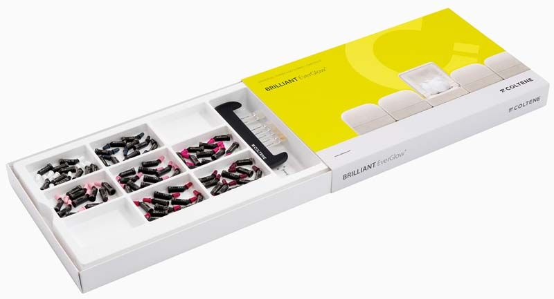 BRILLIANT EverGlow™ Erweiterungskit mit verschiedenen Zahntips in Verpackung.