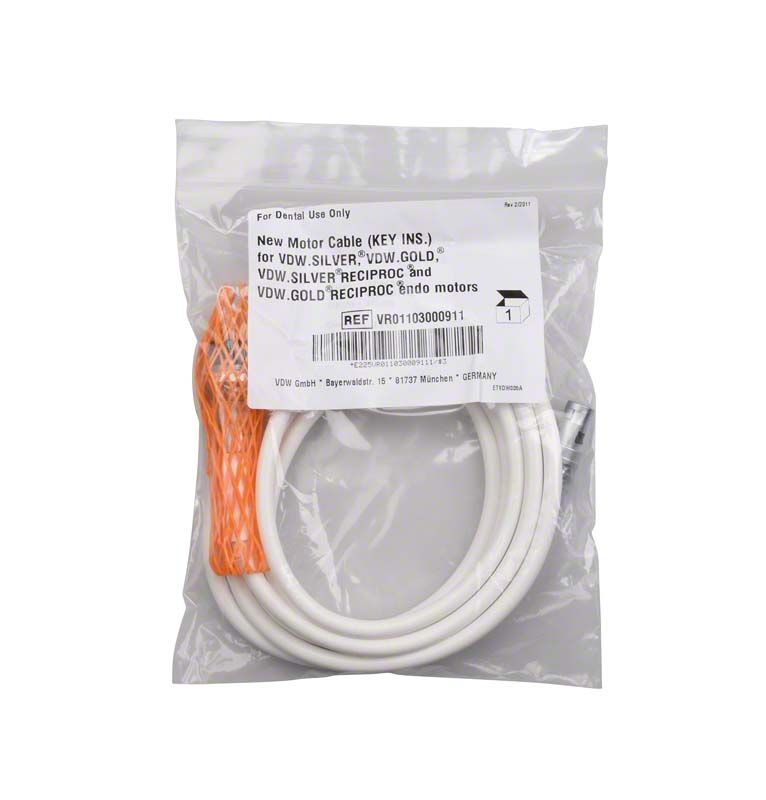 VDW.Gold Reciproc Motorkabel schwarz in Kunststoffverpackung.