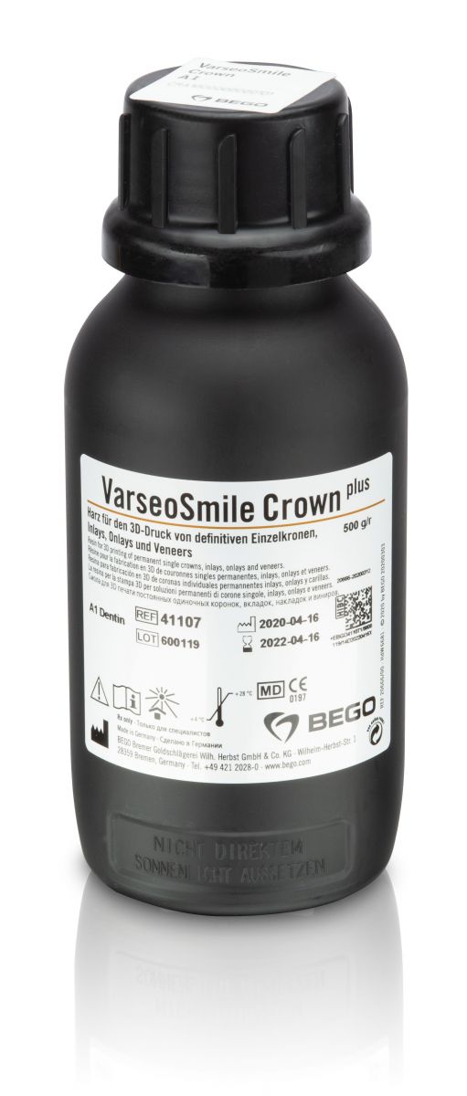 VarseoSmile Crown plus Flasche 500g A1 mit Etikett und Produktinformationen.