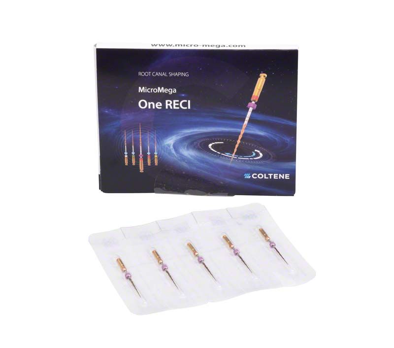 Verpackung von B5 One Reci G-Files 25mm mit fünf Feilen.