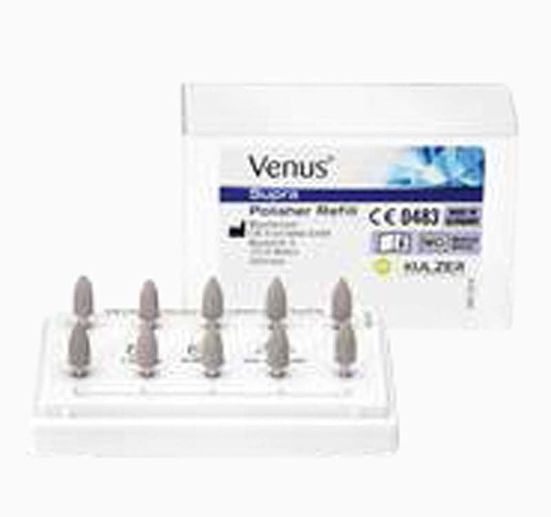 Venus Supra Hochglanzpolierer Flamme groß in Verpackung mit sechs Polierern.