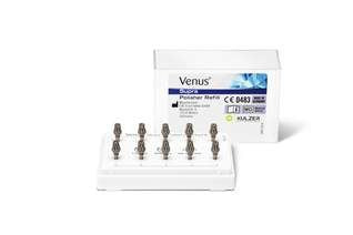 Venus Supra Hochglanzpolierer Twist Brush mit Aufbewahrungsbox auf weißem Hintergrund.