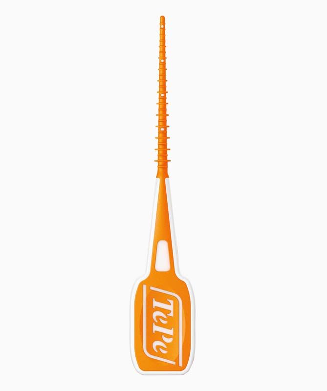 Interdentalbürste Easy Pick in Orange, Größe XS/S, mit flexiblem Bürstenkopf.