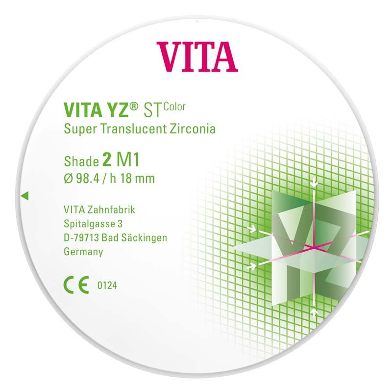 VITA YZ® Farb-Disk 18mm 2M1 mit Super Translucent Zirkonia.