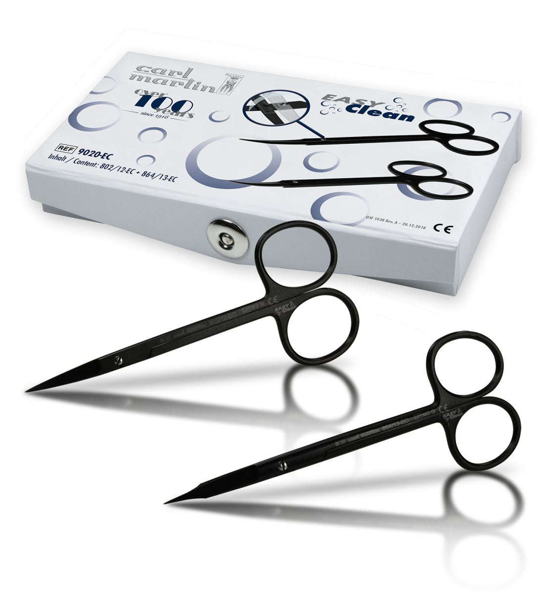 Zahnfleischschere Set Goldmann Fox + IRIS in schwarzer Farbe mit Verpackung.