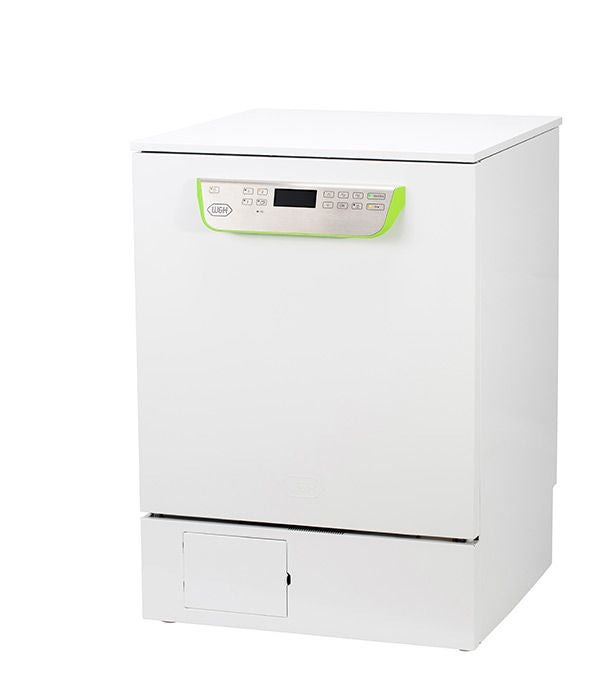 Teon+ Thermodesinfektor in weißer Farbe mit digitalem Bedienfeld.