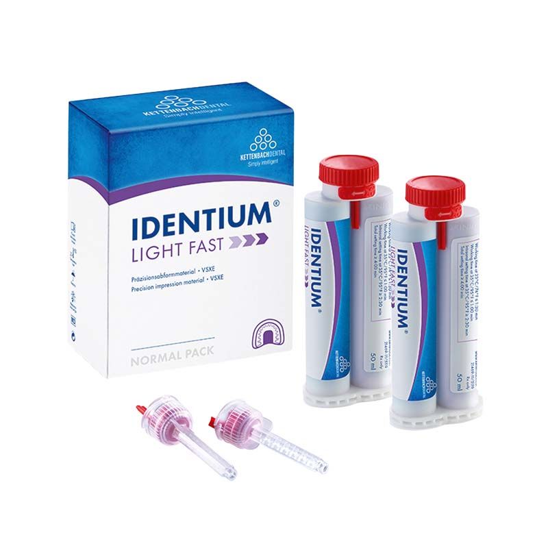 Identium® Light Fast Normal Pack mit zwei Kartuschen und Mischkanülen.