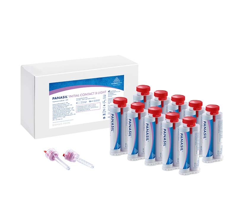 Panasil® initial contact X-Light Bonuspack mit 10 Kartuschen à 50 ml.