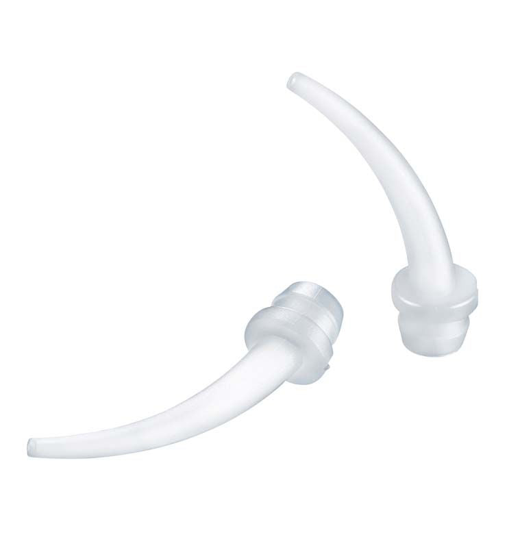 Transparente Intraoralspitzen Ø0,6mm für rote Mischkanülen Ø4,0mm.