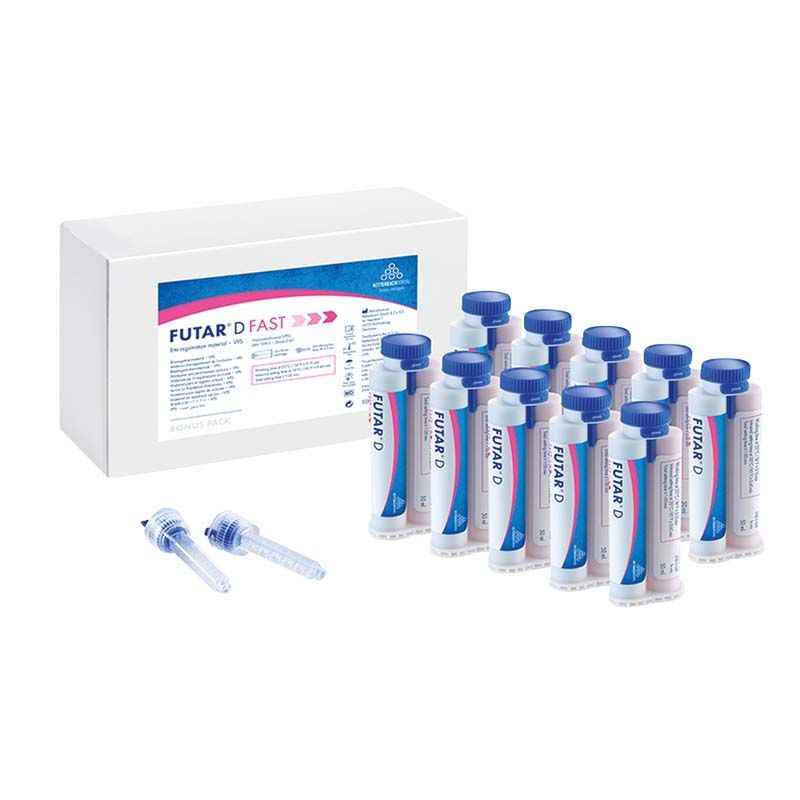 Futar® D Fast Bonuspack mit 10 Kartuschen und zwei Mischkanülen.