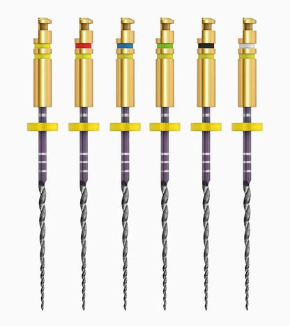 ZenFlex™ NiTi Rotary Feilen Sortiment mit verschiedenen Farbcodierungen, Größe 21mm.