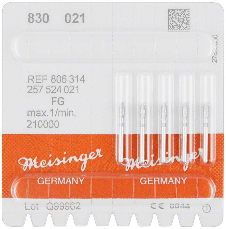 FG-Diamantbohrer 830 021 in Blisterverpackung von Meisinger Germany.