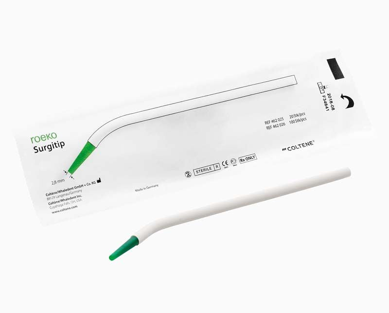 ROEKO Surgitip Absaugkanüle mit Verpackung auf weißem Hintergrund