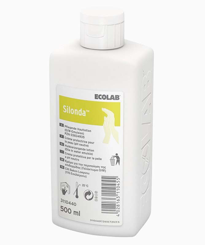 Silonda™ Öl-in-Wasser-Emulsion Flasche 500ml für Handhygiene und Hautpflege.
