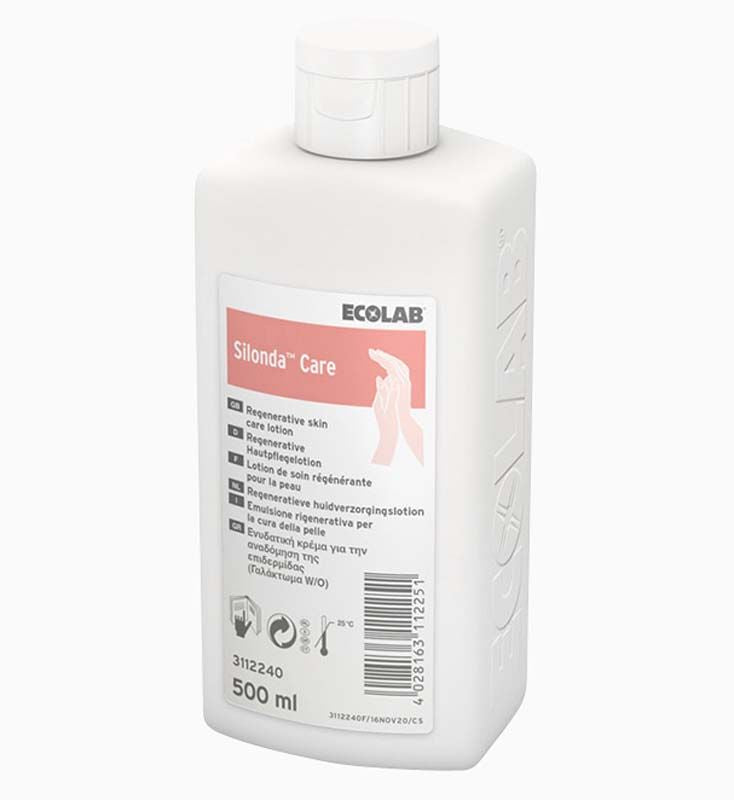 Silonda™ Care 500ml Flasche mit Etikett und Verschlusskappe.