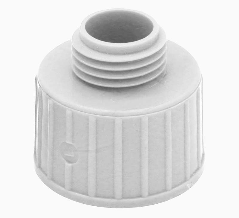 Flaschenadapter L6 mit Dichtung für Euronormflaschen im Dentalbereich.