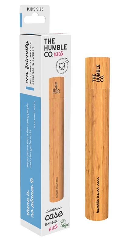 Zahnbürstenetui für Kinder aus Bambus mit umweltfreundlicher Verpackung.