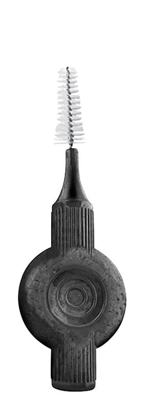 Rote, pflanzenbasierte Humble Interdentalbürste Gr. 2 (0,5 mm) mit Griff.