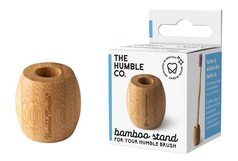 Zahnbürstenhalter aus Bambus mit Verpackung von The Humble Co.