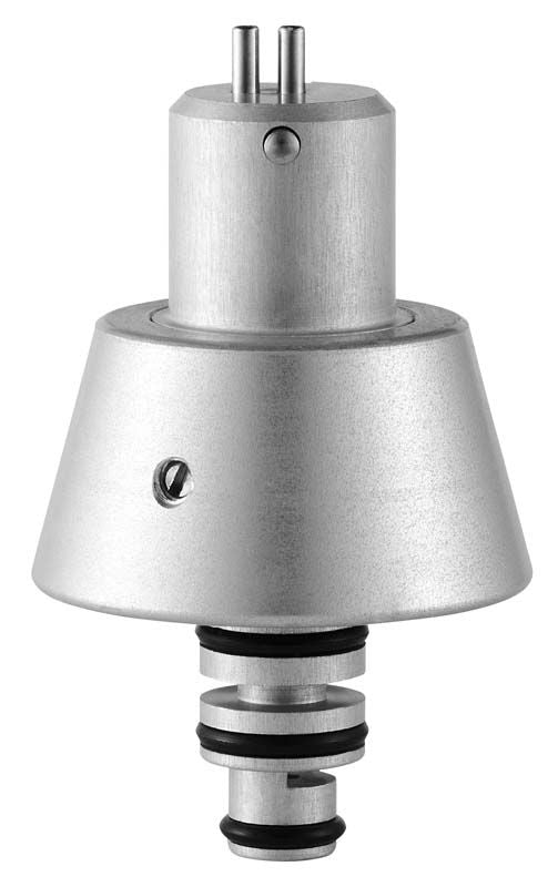Riskontrol NV Adapter Yoshida 3 aus Metall für zahnmedizinische Anwendungen.