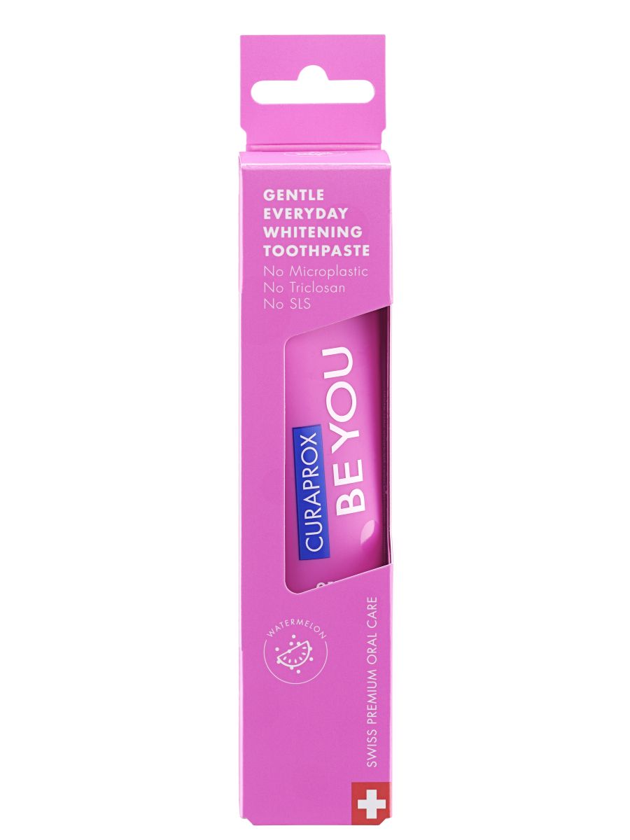 CURAPROX Be You Wassermelone Zahnpasta 60ml in pinker Verpackung.