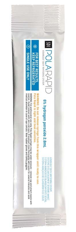 Pola Rapid 6% 1-Patienten Kit in weißer Verpackung mit blauer Schrift.