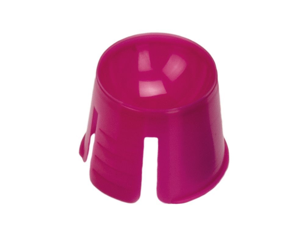 Monoart Dappenbecher weinrot für den dentalen Einmalgebrauch.