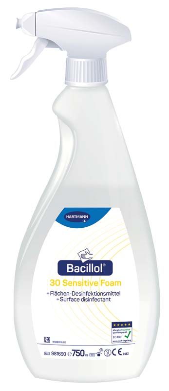 Bacillol 30 Sensitive Foam 750ml Sprühflasche für Flächendesinfektion
