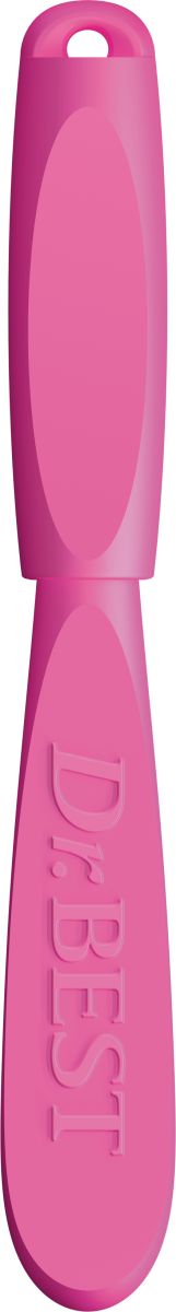 Rosa ergonomischer Griff der Dr.BEST Interdental GreenClean Bürste.