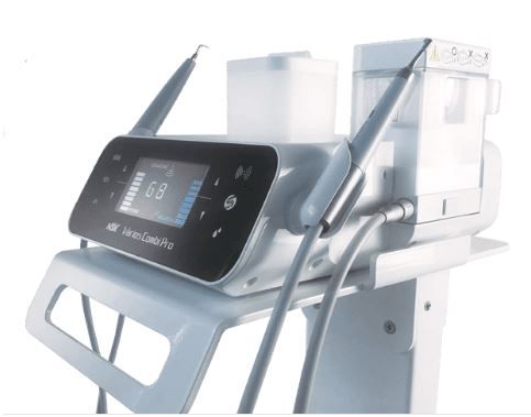 iCart Prophy Gerätewagen mit integriertem NSK Varios Combi Pro und Halterungen.