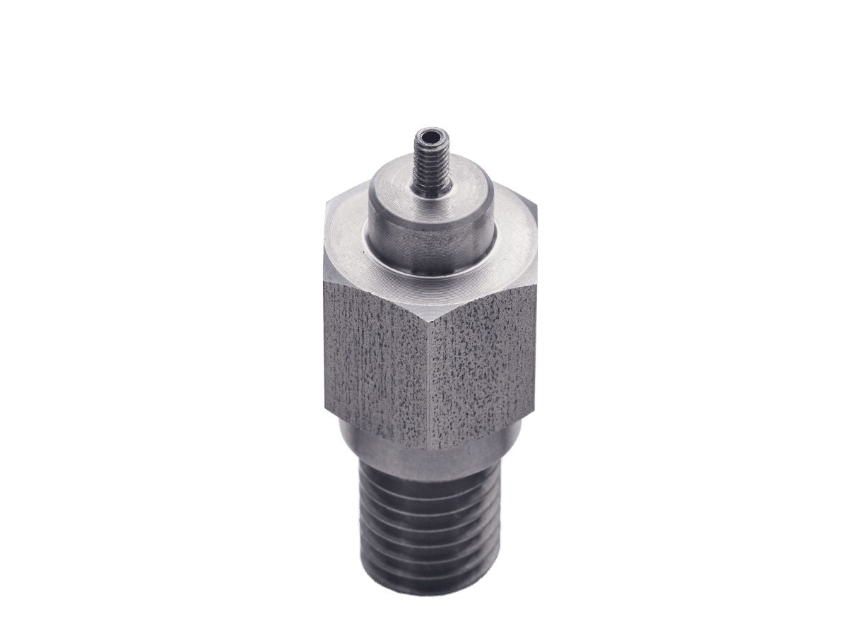 EUROSAFE 60 Adapter für ZEG-Spitzen aus Metall auf weißem Hintergrund