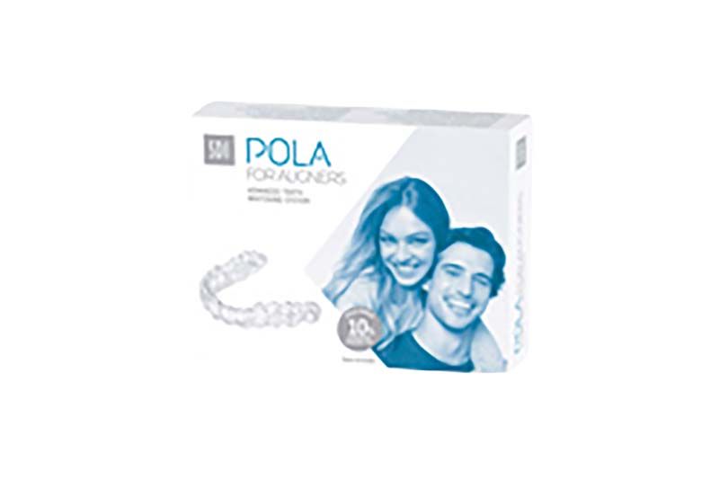 Pola Night 10% CP Zahnaufheller für Aligners Verpackung mit Spritzenabbildung.